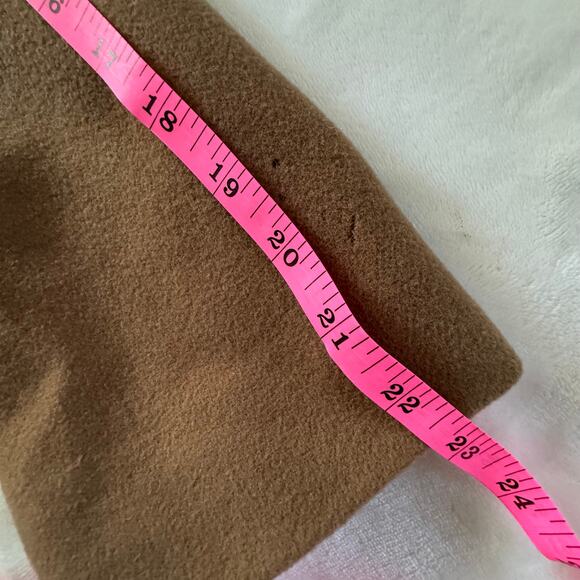 Vintage Harve Benard Camel Wool Cashmere 1980s Blazer with Shoulder Pads L - XL - Picture 7 of 13